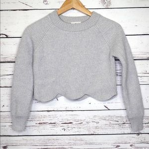 Wilfred | Sardou crop sweater scalloped hem